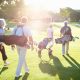 Luxury real estate homeowners leaving a golf game in Kelowna