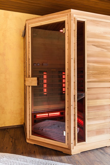 sauna in luxury home gym