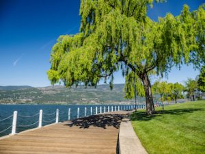 view from waterfront park located in Kelowna BC