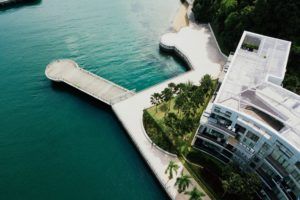 Home on the water with dock