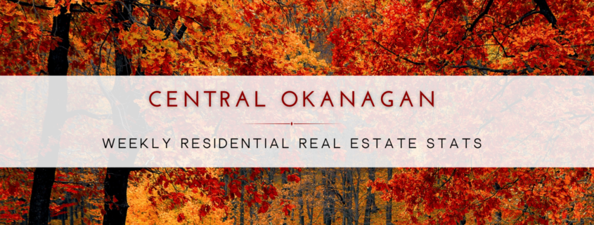 Central Okanagan Weekly Residential Real Estate Stats