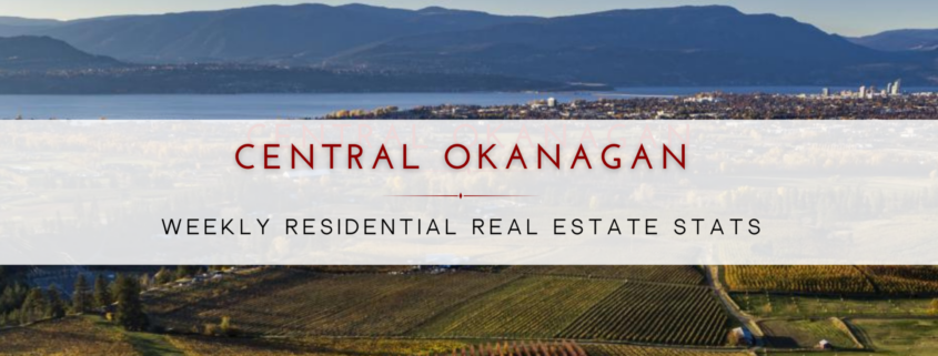 Central Okanagan Weekly Residential Stats Kelowna